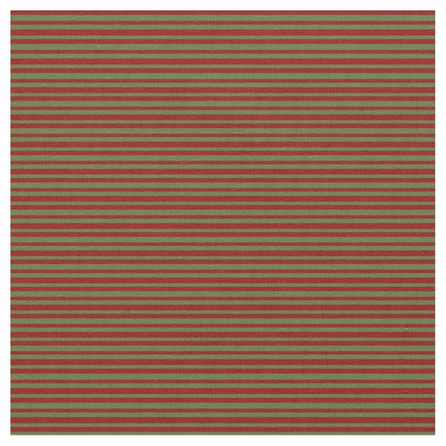 Tela Oscuro Olive Green y Dark Red Pattern of Stripes (De cerca)