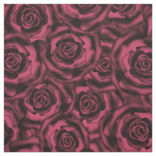 Tela Oscuros rosas de Borgoña .