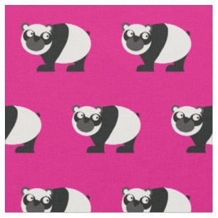 Tela Oso Panda Lindo Bebé Niños Guardería Rosa Caliente