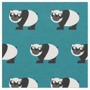 Tela Oso Panda Lindo Bebé Nursery Azul Turquesa