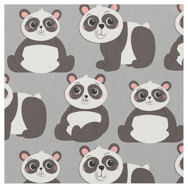 Tela Osos Panda Niños Lindos (De cerca)