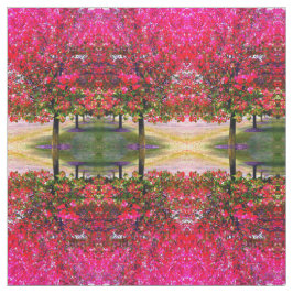 Tela Otoño Cambiando hojas, árboles impresionistas rosa