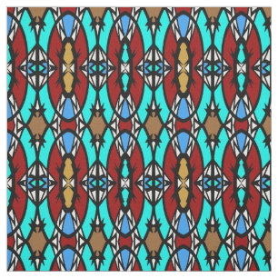 Tela Oval & Diamond on White/Black/Red/Blue/Gold/Brown