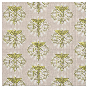 Tela Oval Gold Caduceus RN Enfermero