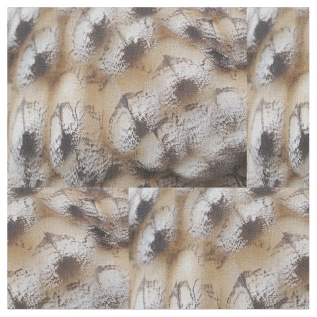 Tela Owl Feathers Fabric (De cerca)