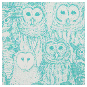 Tela owls NC aqua