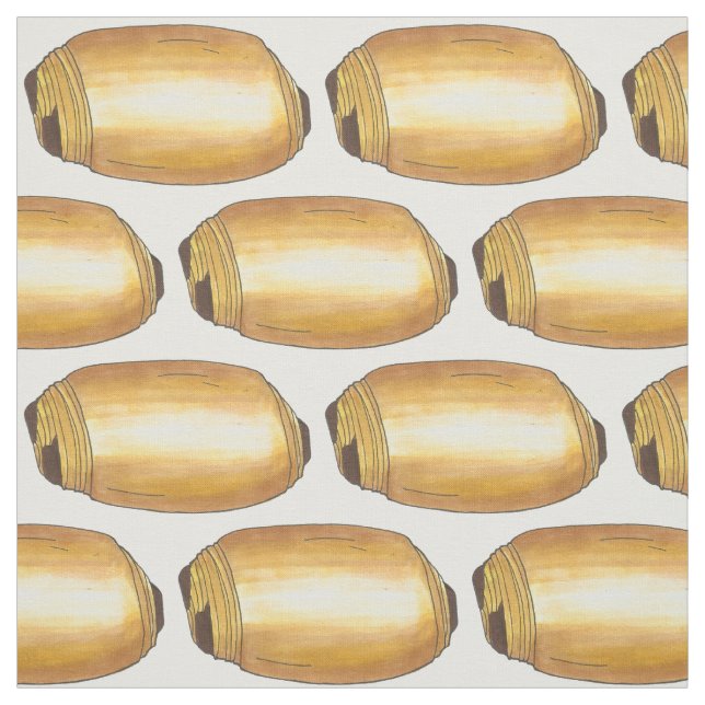 Tela Pain au Chocolat Comida francesa Croissant Pastry (Retal)
