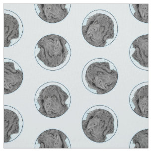 Tela Paintaje de Newfoundland Black Cute Original Dog A