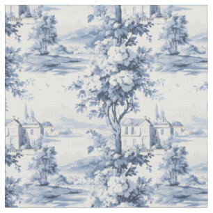 Tela Paisaje de toile azul y blanco