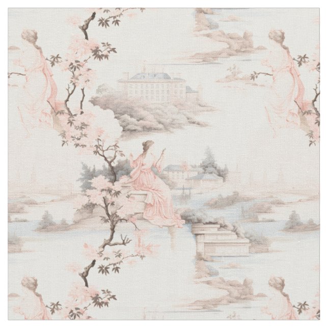 Tela Paisaje y mujeres (De cerca)