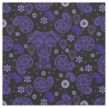 Paisley Elephant Damask Fabric