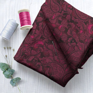 Tela Paisley Garden Floral Burgundy ID750