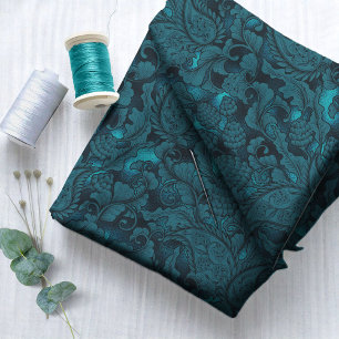 Tela Paisley Garden Floral Verde azulado ID750