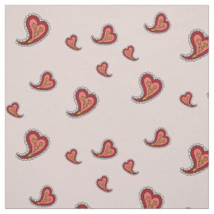 Tela Paisley Heart Fabric