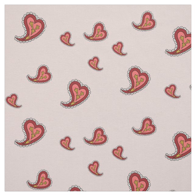 Tela Paisley Heart Fabric (Retal)