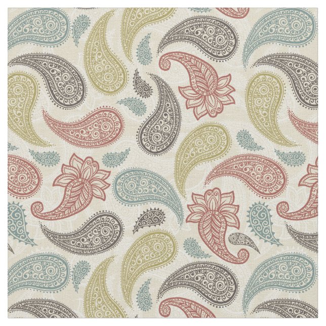 Tela Paisley Pattern (De cerca)