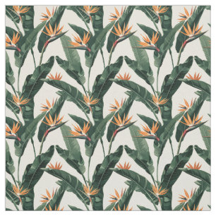 Tela Pájaro del Paraíso Planta Tropical Patrón de Seaml