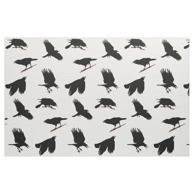 Tela Pájaro negro o cuervo tal vez Raven ("Cuarto gordo" (fat quarter))