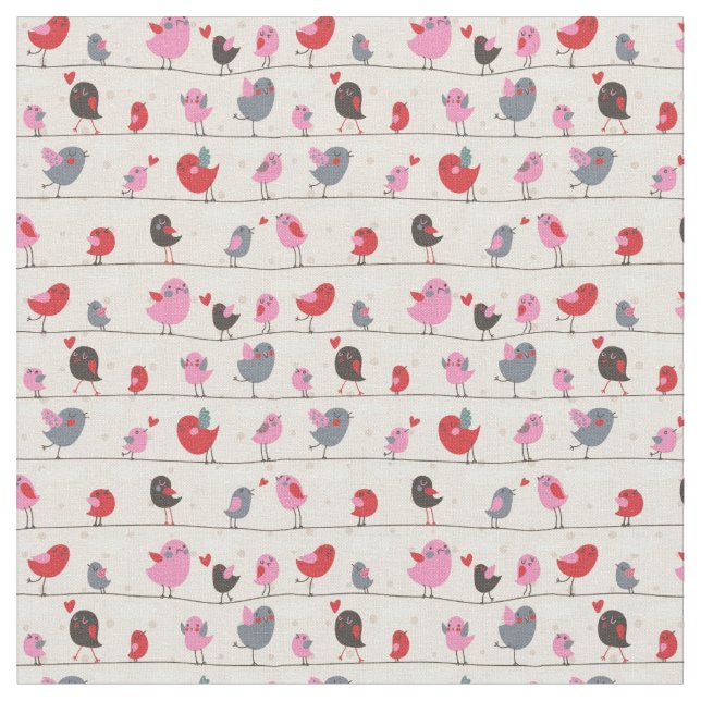Tela Pájaros en amor (De cerca)