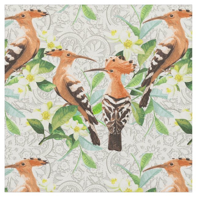 Tela Pájaros exóticos en cordón (De cerca)