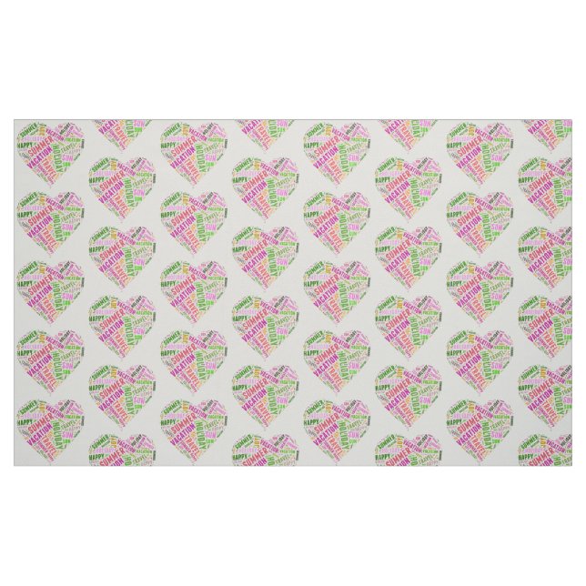 Tela Palabras relacionadas con las vacaciones ("Cuarto gordo" (fat quarter))