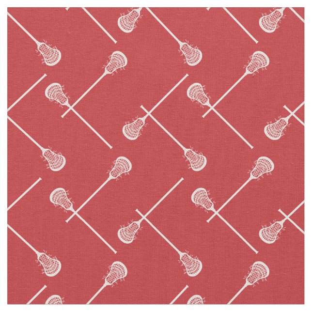 Tela Palancas blancas de lacrosse rojas (De cerca)