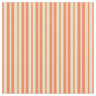 Tela Pale Goldenrod & Coral Stripes