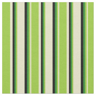 Tela Pale Goldenrod, Green, Forest Green y Black Lines