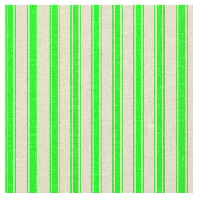 Tela Pale Goldenrod & Lime Stripes (De cerca)