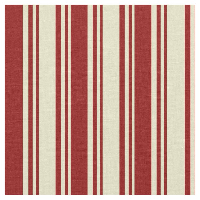 Tela Pale Goldenrod y Dark Red Colour Stripes Pattern (De cerca)