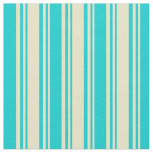 Tela Pale Goldenrod y Dark Turquoise Lined Pattern