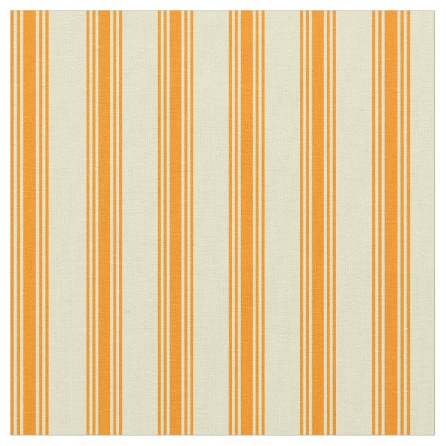 Tela Pale Goldenrod y Dars Naranjas Lines (De cerca)