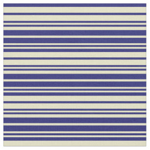 Tela Pale Goldenrod y Midnight Blue Pattern Stripes