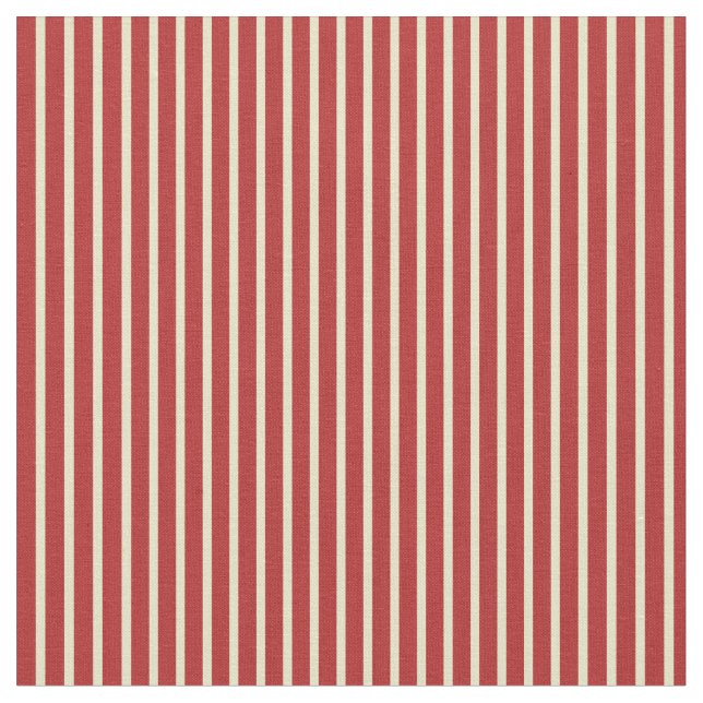 Tela Pale Goldenrod y Red Pattern of Stripes (De cerca)