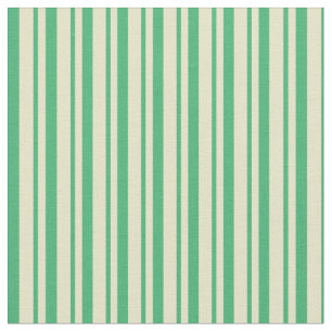 Tela Pale Goldenrod y Sea Green Pattern of Stripes
