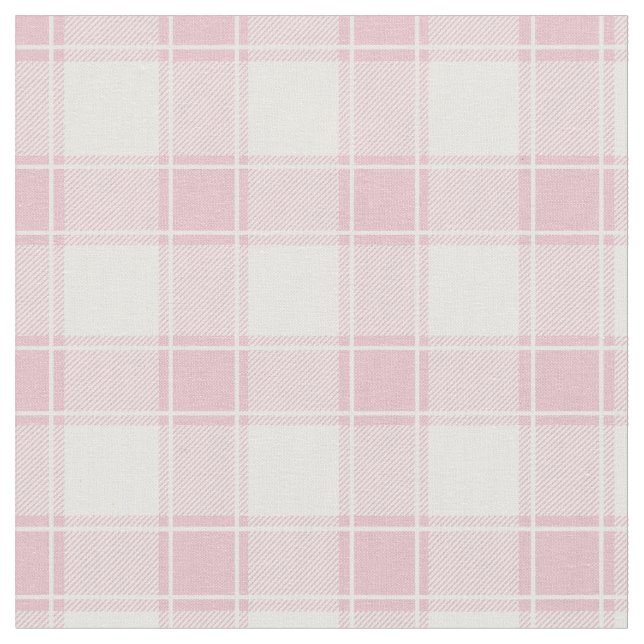 Tela Pale Pink & White Buffalo Plaid (De cerca)