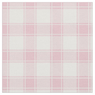 Tela Pale Pink & White Plaid Búfalo