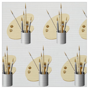 Tela Paleta de artistas y brochas