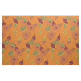 Tela Paleta floral Naranja brillante