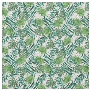 Tela Palm Leaves Tejido de impresión tropical
