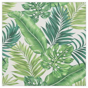 Tela Palm tropical verde Banana Monstera hojas