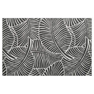 Tela Palm Zebra Hawái Tropical Negro y Blanco