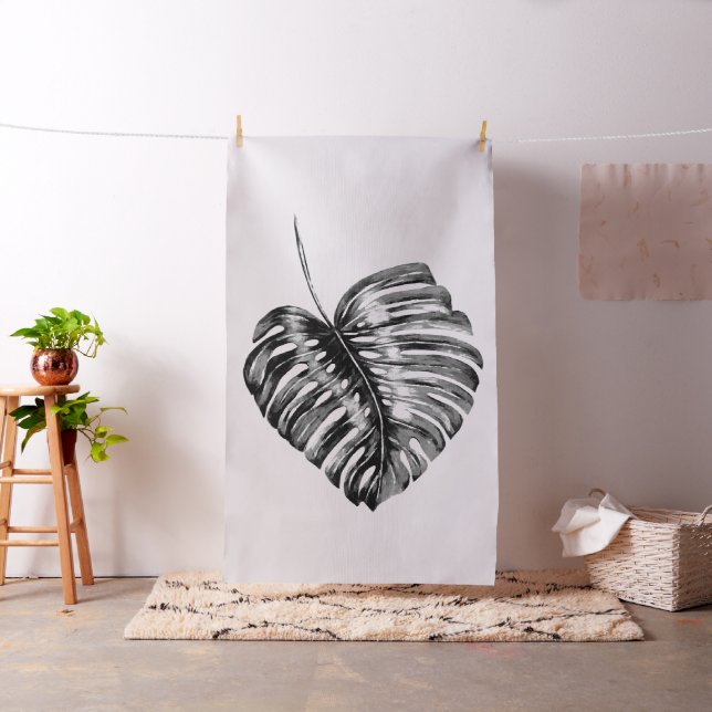 Tela Palma tropical de la hoja de Monstera moderna (In Situ)