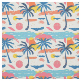 Tela Palmera Retro de Verano