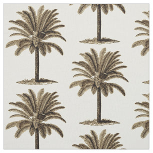 Tela Palmera tropical de la sepia del vintage