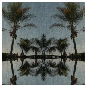 Tela palmeras contra el cielo