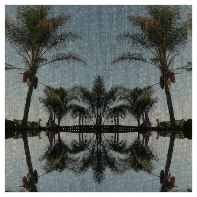 Tela palmeras contra el cielo (Retal)