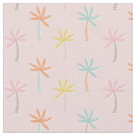 Tela Palmeras cortas sobre fondo rosa claro