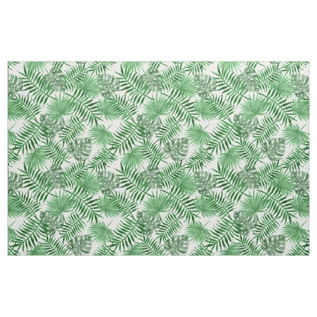 Tela Palmilla verde tropical deja patrón de verano ("Cuarto gordo" (fat quarter))