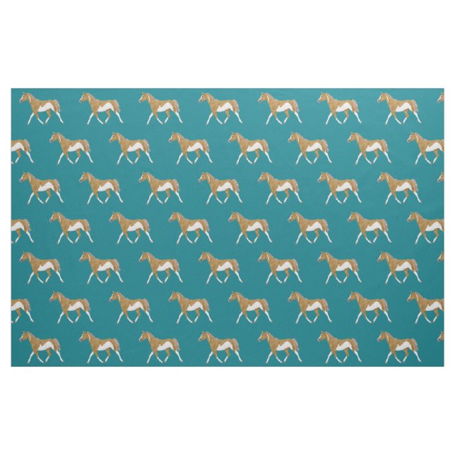 Tela Palomino Paint Horse ("Cuarto gordo" (fat quarter))